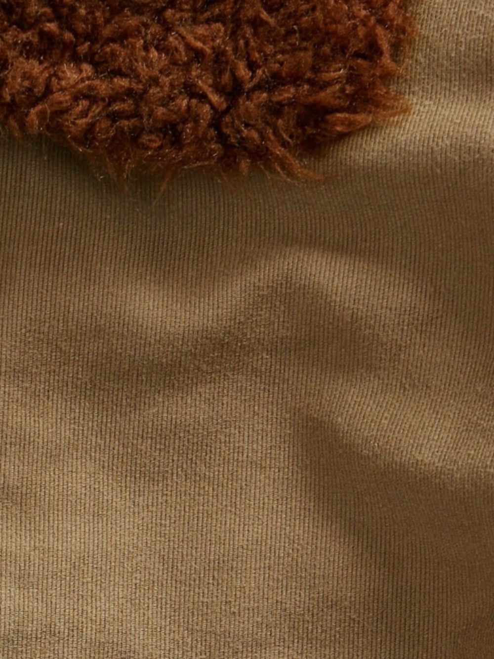 RRL Ralph Lauren Clayworth Jungle Flight Jacket L Khaki Shearling Style Collar M - Picture 12 of 14